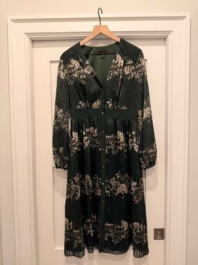 chinese dress ladies Mock Neck Midi Dress With Faux Leather Skirt | Oneida